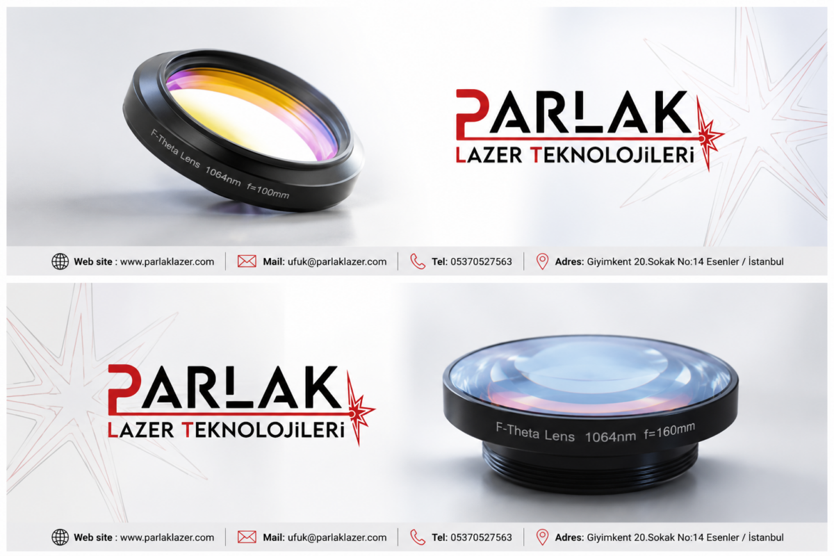 F-Theta Lens 1064nm fiber lazer markalama lensi – yüksek hassasiyetli galvo tarama optiği | Parlak Lazer Teknolojileri
